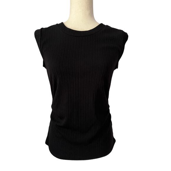 Nine West Black Textured Sleeveless Top Size Small Neutral  Career Versatile - Picture 1 of 5